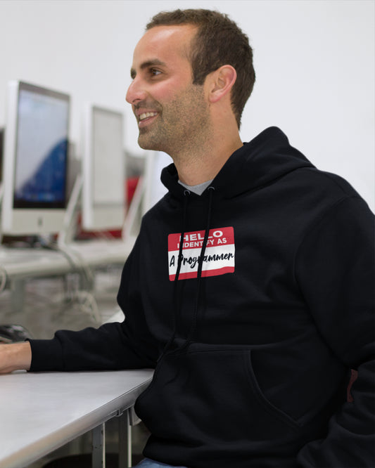 Hello I Identify As A Programmer Hoodie